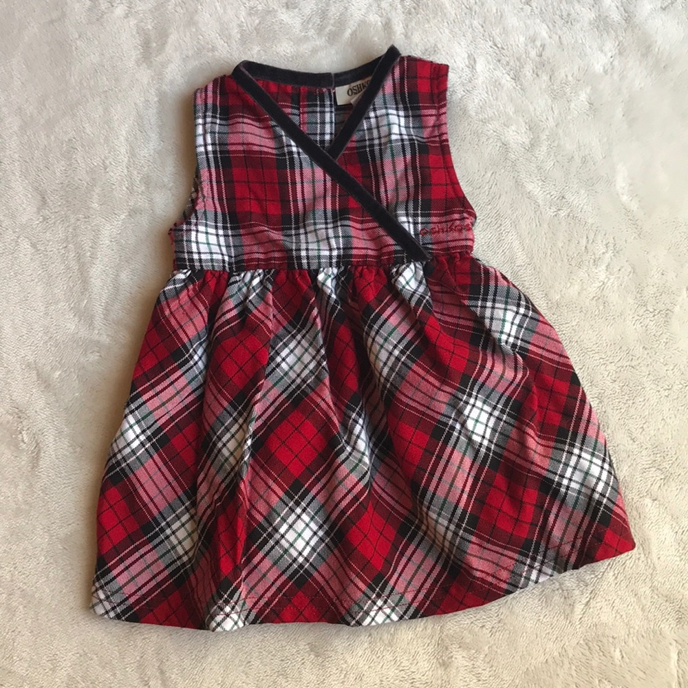😍Osh Kosh 12 mo plaid dress 🎄